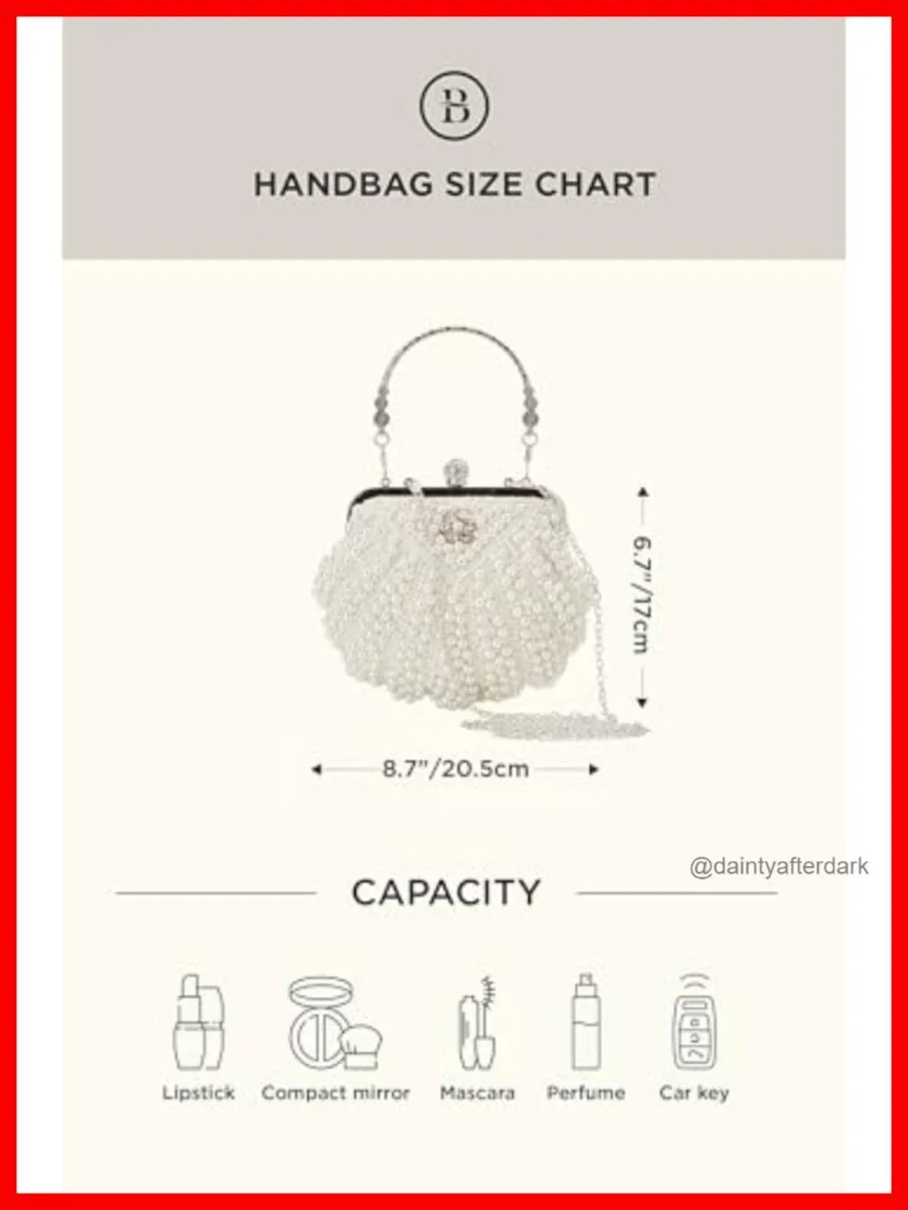 Pearl Clutch Evening Bag with Chain - Satin Bridal Handbag